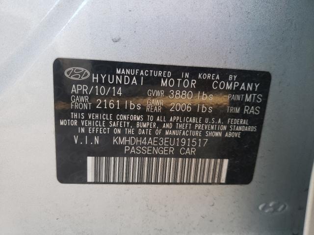 Photo 9 VIN: KMHDH4AE3EU191517 - HYUNDAI ELANTRA SE 