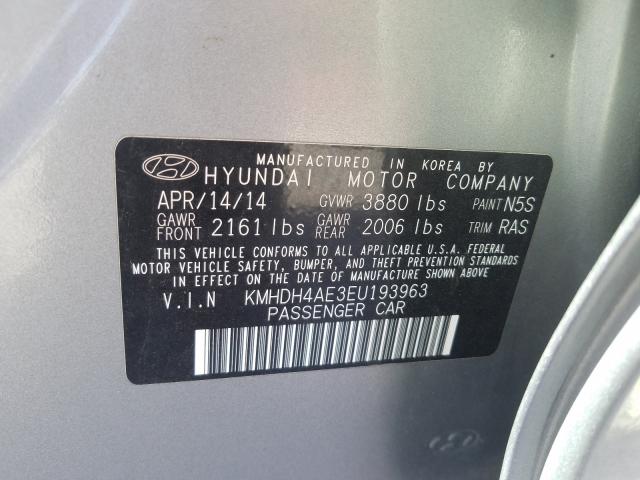 Photo 9 VIN: KMHDH4AE3EU193963 - HYUNDAI ELANTRA SE 