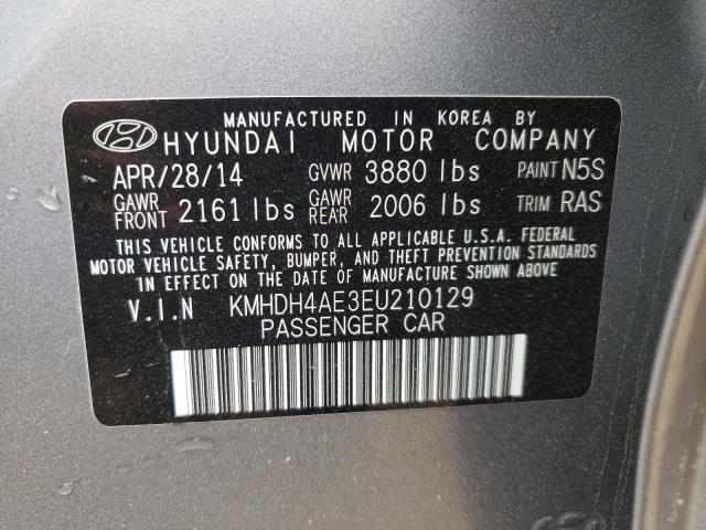 Photo 9 VIN: KMHDH4AE3EU210129 - HYUNDAI ELANTRA SE 