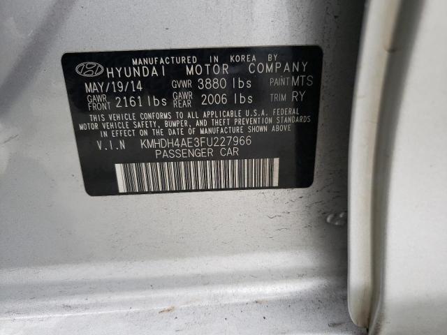 Photo 11 VIN: KMHDH4AE3FU227966 - HYUNDAI ELANTRA SE 