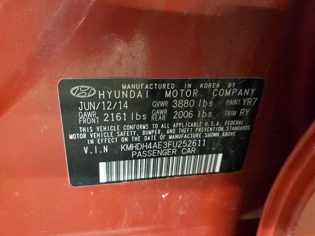 Photo 11 VIN: KMHDH4AE3FU252611 - HYUNDAI ELANTRA SE 