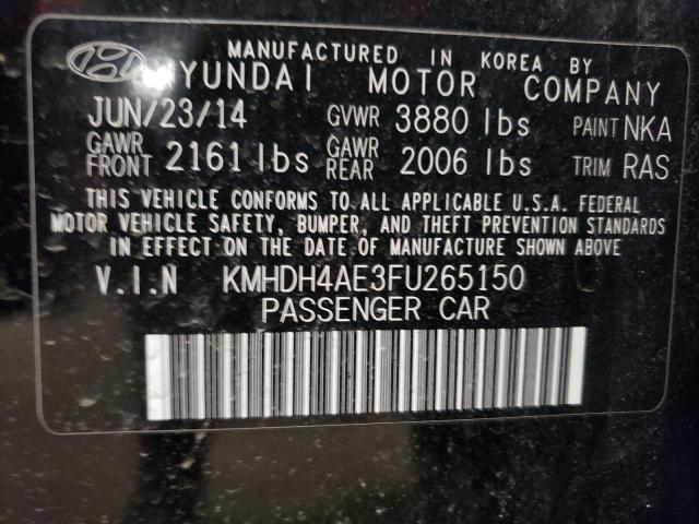 Photo 12 VIN: KMHDH4AE3FU265150 - HYUNDAI ELANTRA SE 