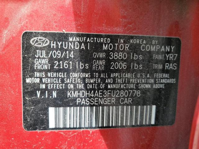 Photo 11 VIN: KMHDH4AE3FU280778 - HYUNDAI ELANTRA SE 