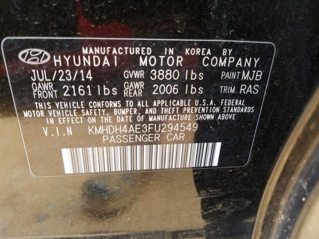 Photo 9 VIN: KMHDH4AE3FU294549 - HYUNDAI ELANTRA SE 