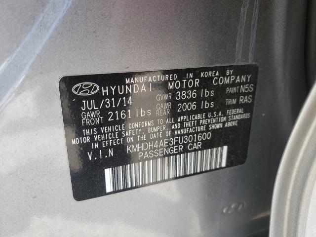 Photo 9 VIN: KMHDH4AE3FU301600 - HYUNDAI ELANTRA SE 