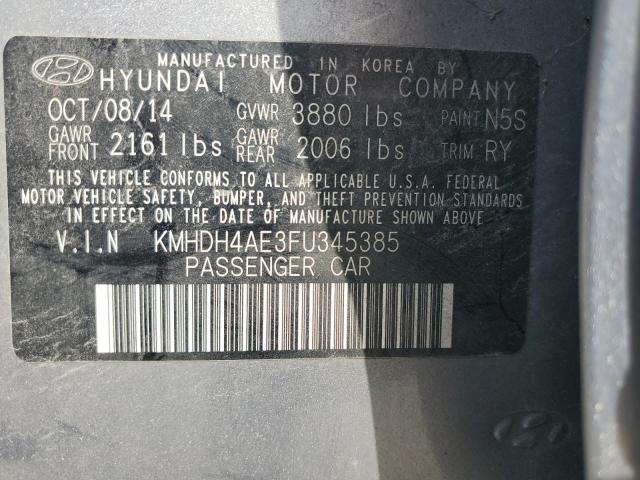 Photo 12 VIN: KMHDH4AE3FU345385 - HYUNDAI ELANTRA 