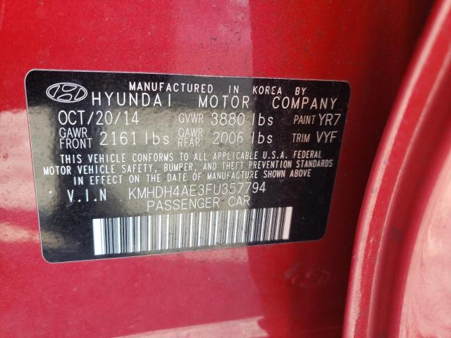 Photo 11 VIN: KMHDH4AE3FU357794 - HYUNDAI ELANTRA SE 