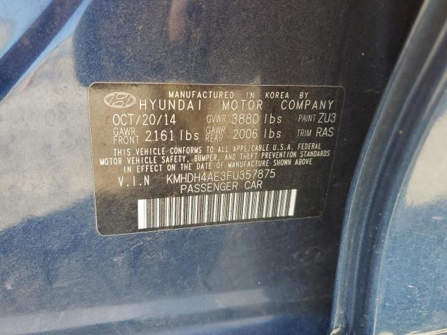 Photo 11 VIN: KMHDH4AE3FU357875 - HYUNDAI ELANTRA SE 