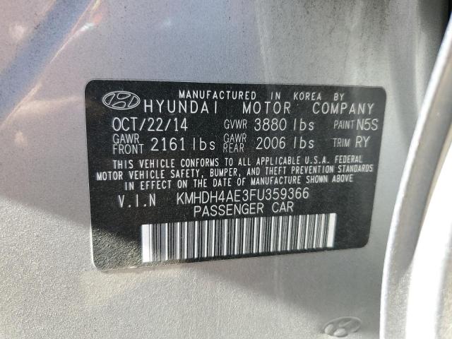 Photo 9 VIN: KMHDH4AE3FU359366 - HYUNDAI ELANTRA SE 