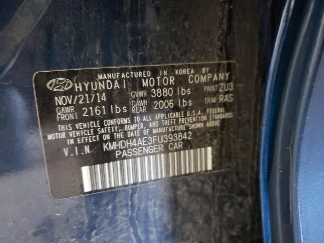 Photo 9 VIN: KMHDH4AE3FU393842 - HYUNDAI ELANTRA SE 