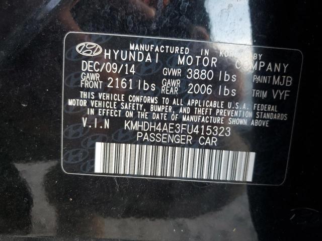 Photo 12 VIN: KMHDH4AE3FU415323 - HYUNDAI ELANTRA 