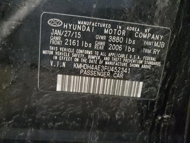 Photo 11 VIN: KMHDH4AE3FU452341 - HYUNDAI ELANTRA 