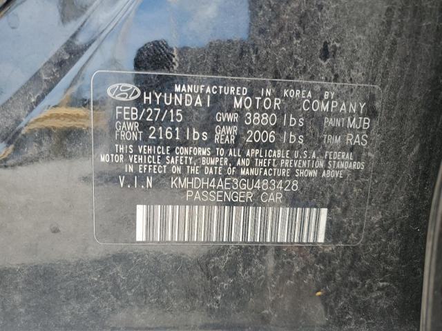 Photo 11 VIN: KMHDH4AE3GU483428 - HYUNDAI ELANTRA 