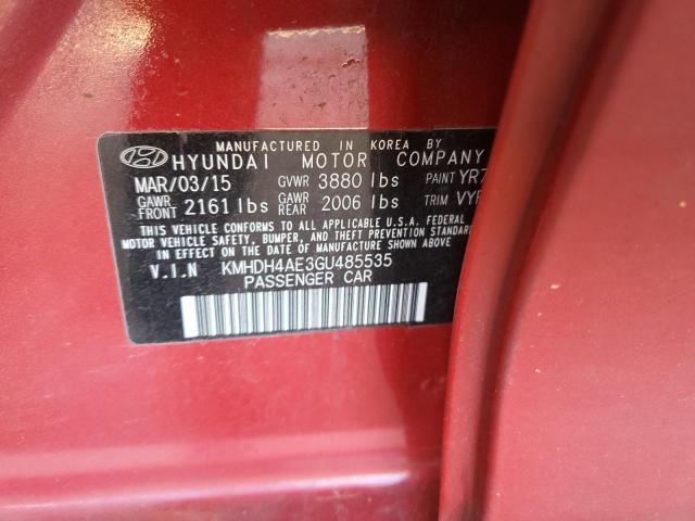 Photo 11 VIN: KMHDH4AE3GU485535 - HYUNDAI ELANTRA 