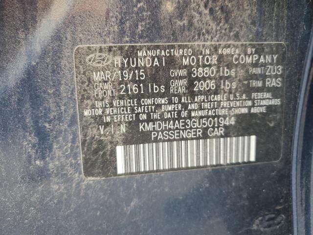 Photo 11 VIN: KMHDH4AE3GU501944 - HYUNDAI ELANTRA SE 