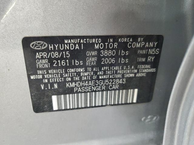 Photo 12 VIN: KMHDH4AE3GU522843 - HYUNDAI ELANTRA SE 