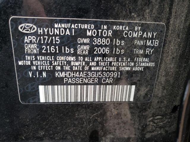 Photo 11 VIN: KMHDH4AE3GU530991 - HYUNDAI ELANTRA SE 