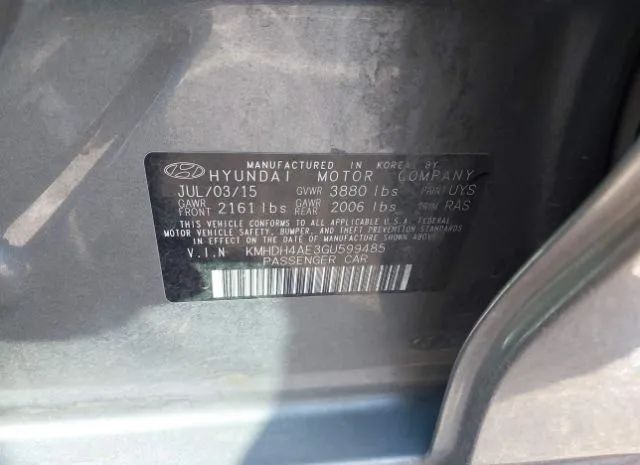 Photo 8 VIN: KMHDH4AE3GU599485 - HYUNDAI ELANTRA 