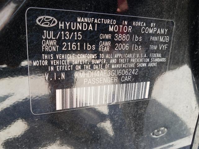 Photo 9 VIN: KMHDH4AE3GU606242 - HYUNDAI ELANTRA SE 