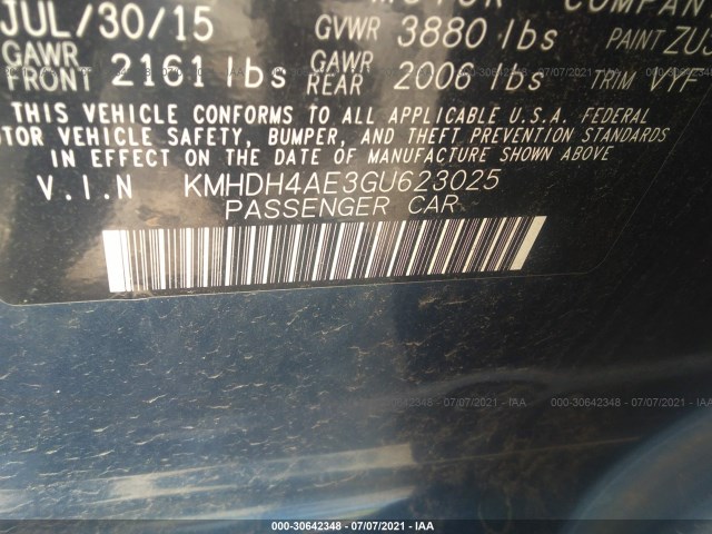 Photo 8 VIN: KMHDH4AE3GU623025 - HYUNDAI ELANTRA 