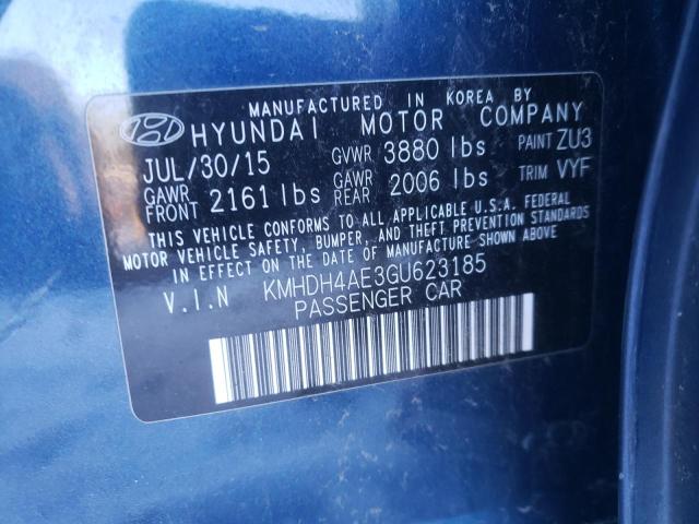 Photo 9 VIN: KMHDH4AE3GU623185 - HYUNDAI ELANTRA SE 