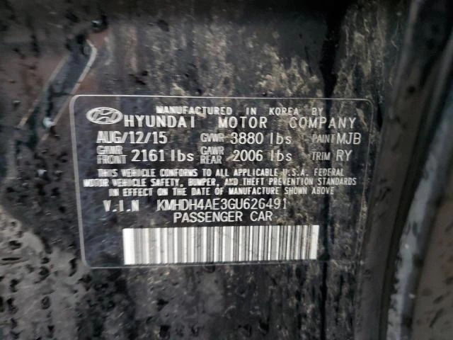 Photo 12 VIN: KMHDH4AE3GU626491 - HYUNDAI ELANTRA SE 