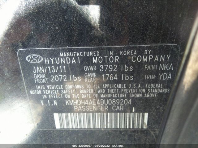 Photo 8 VIN: KMHDH4AE4BU089204 - HYUNDAI ELANTRA 