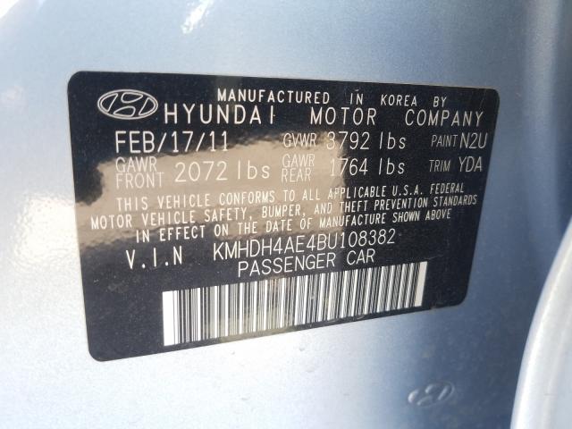 Photo 9 VIN: KMHDH4AE4BU108382 - HYUNDAI ELANTRA GL 