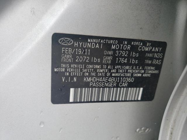 Photo 11 VIN: KMHDH4AE4BU110360 - HYUNDAI ELANTRA GL 