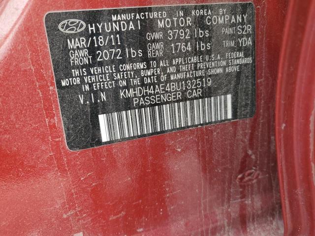 Photo 11 VIN: KMHDH4AE4BU132519 - HYUNDAI ELANTRA GL 