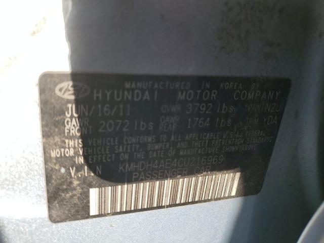 Photo 11 VIN: KMHDH4AE4CU216969 - HYUNDAI ELANTRA GL 