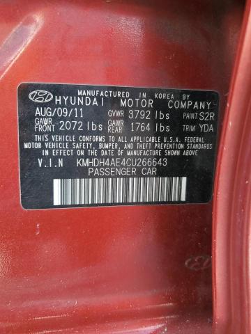 Photo 11 VIN: KMHDH4AE4CU266643 - HYUNDAI ELANTRA GL 