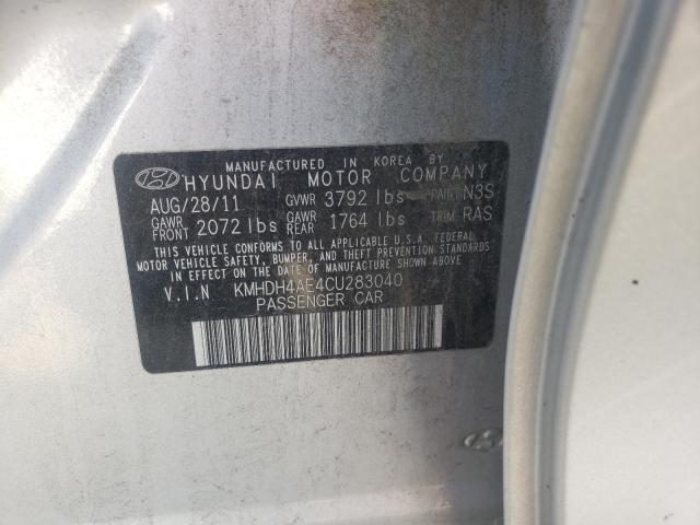 Photo 9 VIN: KMHDH4AE4CU283040 - HYUNDAI ELANTRA GL 