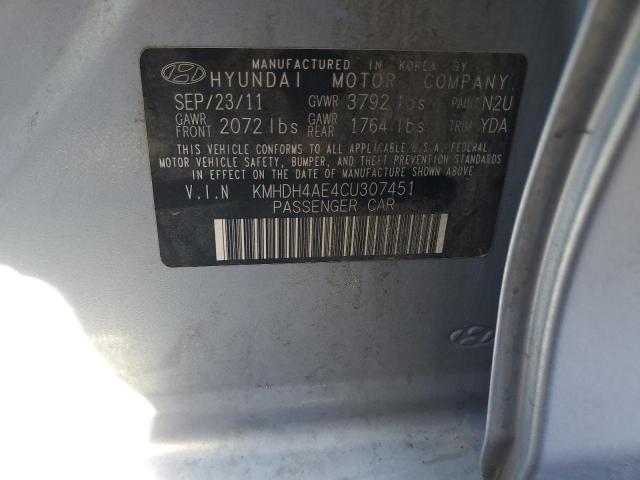 Photo 11 VIN: KMHDH4AE4CU307451 - HYUNDAI ELANTRA GL 