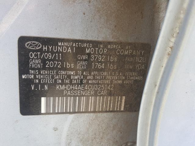 Photo 9 VIN: KMHDH4AE4CU325142 - HYUNDAI ELANTRA GL 