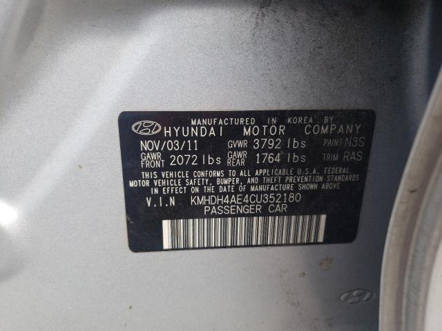 Photo 9 VIN: KMHDH4AE4CU352180 - HYUNDAI ELANTRA GL 