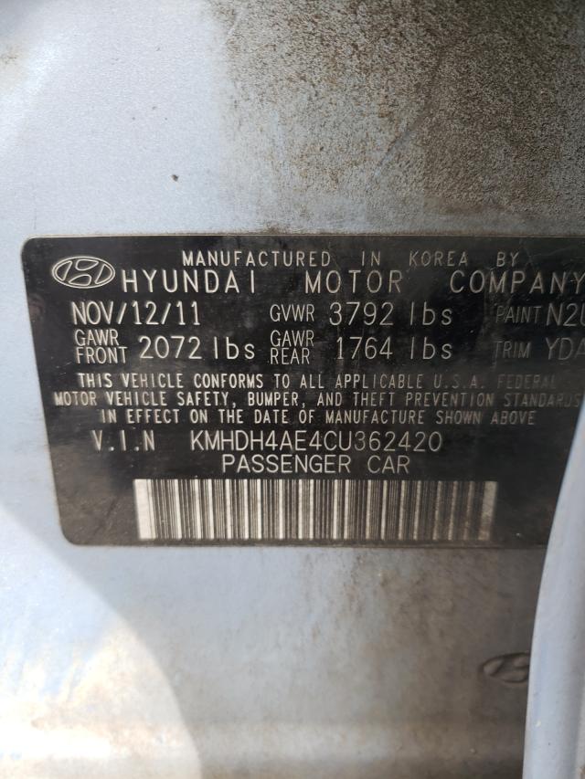 Photo 9 VIN: KMHDH4AE4CU362420 - HYUNDAI ELANTRA GL 