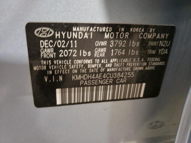 Photo 9 VIN: KMHDH4AE4CU384255 - HYUNDAI ELANTRA GL 