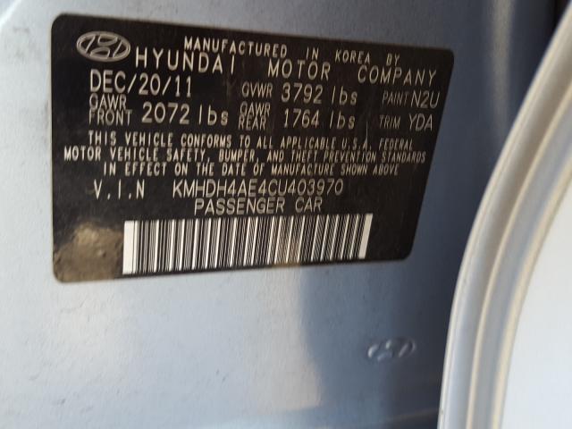 Photo 9 VIN: KMHDH4AE4CU403970 - HYUNDAI ELANTRA GL 