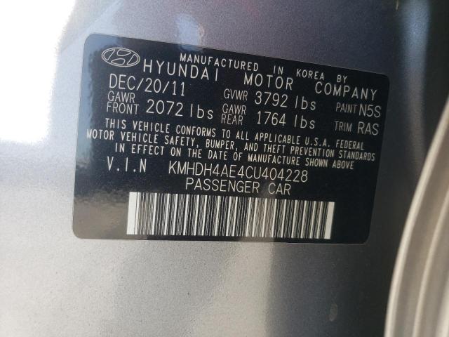 Photo 11 VIN: KMHDH4AE4CU404228 - HYUNDAI ELANTRA GL 