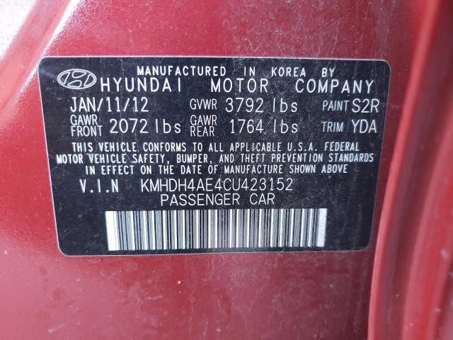 Photo 11 VIN: KMHDH4AE4CU423152 - HYUNDAI ELANTRA 