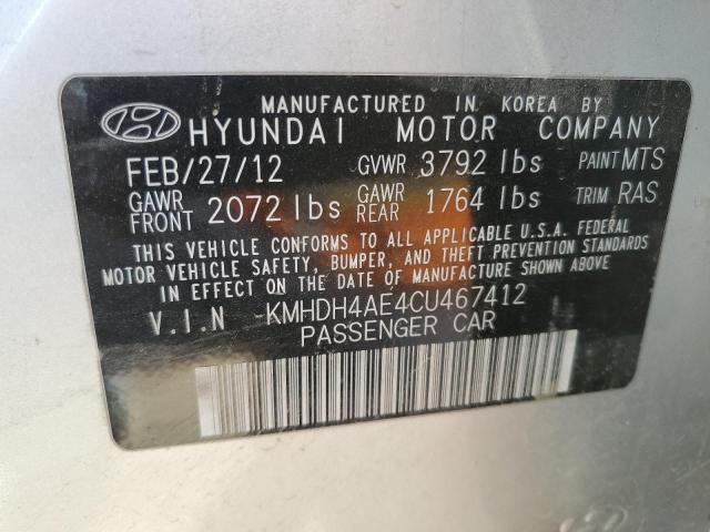 Photo 11 VIN: KMHDH4AE4CU467412 - HYUNDAI ELANTRA GL 