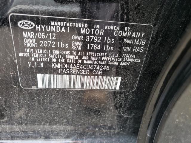 Photo 9 VIN: KMHDH4AE4CU474246 - HYUNDAI ELANTRA GL 