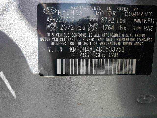 Photo 11 VIN: KMHDH4AE4DU533751 - HYUNDAI ELANTRA 