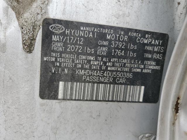 Photo 12 VIN: KMHDH4AE4DU550386 - HYUNDAI ELANTRA GL 