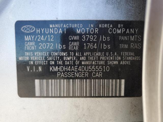 Photo 11 VIN: KMHDH4AE4DU555510 - HYUNDAI ELANTRA GL 