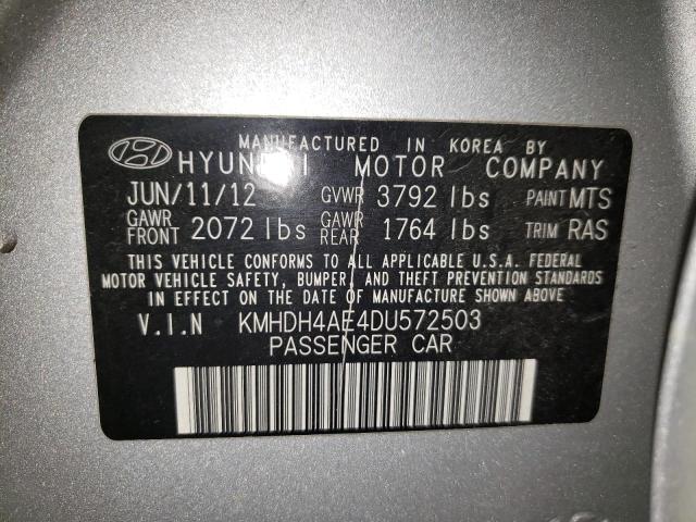 Photo 9 VIN: KMHDH4AE4DU572503 - HYUNDAI ELANTRA GL 