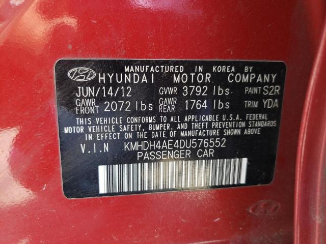 Photo 9 VIN: KMHDH4AE4DU576552 - HYUNDAI ELANTRA GL 