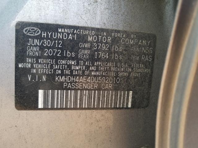 Photo 9 VIN: KMHDH4AE4DU592010 - HYUNDAI ELANTRA GL 