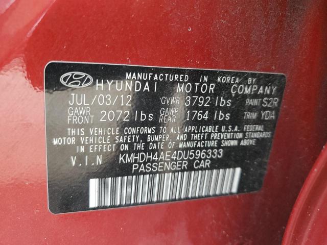 Photo 11 VIN: KMHDH4AE4DU596333 - HYUNDAI ELANTRA GL 